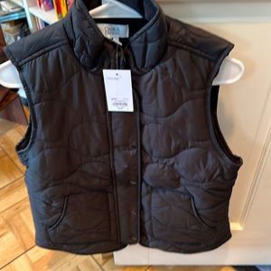 NWT Croft and Barrow black quilted puffer vest, XS